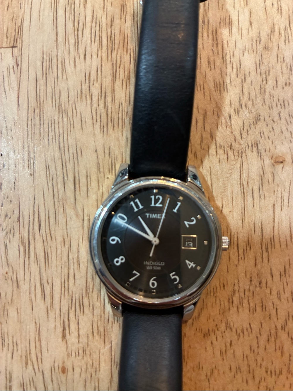 Timex Porter Street Indiglo Mens Watch 35mm Black Dial Date Leather New Battery